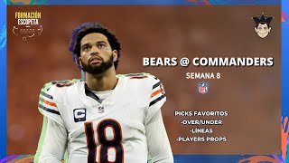 Picks de Commanders vs Bears Semana 8  Formación Escopeta [upl. by Rufford]