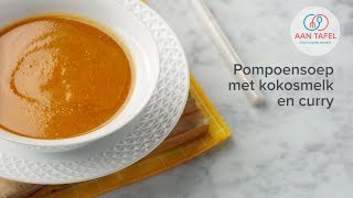 POMPOENSOEP MET KOKOSMELK EN CURRY  Recept [upl. by Eybbob204]