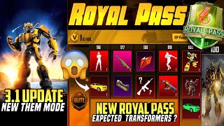 A6 Royal Pass amp 31 Update Trailer  Upcoming New Skins amp Upgradable  PUBGM x Transformers Collab [upl. by Rayshell]