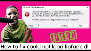 How to Fix vMix error  Unhandled exception has occurred  could not load library libfaacdll [upl. by Taite828]