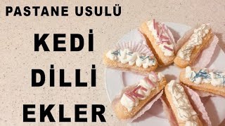 FIRIN YOK❗️HAMUR YOK❗️AZ MALİYETLİ PASTANE USULÜ EKLER PASTALARI ARATMIYCAK EN Pratik tarif😋keşfet [upl. by Eniretac]