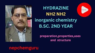 hydrazineNH2NH2bsc2ndyearinorganicchemistry [upl. by Bedwell]