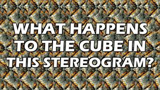 3D Stereogram Challenge 23  What Happens to the Cube [upl. by Eimareg]