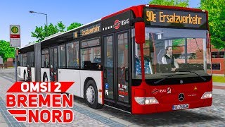 OMSI 2 BREMEN NORD 9 Durch enge Straßen als SCHIENENERSATZVERKEHR  BUSSIMULATOR [upl. by Akim]