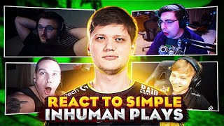 CSGO PROS REACT TO S1MPLE INHUMAN PLAYS [upl. by Bancroft787]