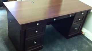 Sauder executive office desk assembly service video in Baltimore by Furniture Assembly Experts LLC [upl. by Akeirahs99]