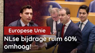 Nederlandse bijdrage aan EU met 60 omhoog Naar 13 miljard [upl. by Yuk]