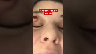 Falscara Lash Review omg terrible horrible terrible lashes shorts falscara makeuptutorial [upl. by Sacttler]