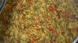 Turkish style Tomato🍅Pepper🌶 Orzo😋 Risoni Pasta Recipe👩🏻‍🍳 shorts [upl. by Sokcin]