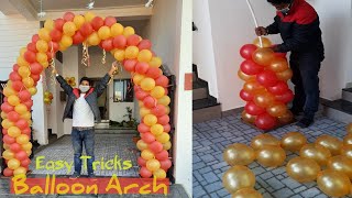 Balloon Arch Tutorial Balloon Gate Decoration Birthday Decoration joyfunballoons [upl. by Yelak762]