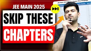 Most important chapters  JEE Main 2025  High weightage jee2025 [upl. by Oliver]