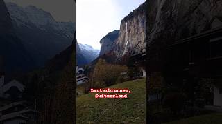 🇨🇭Switzerland Lauterbrunnen Staubbach Falls  AUTUMUN season  STEP VIBES [upl. by Lyret]