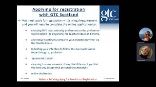 Applying for Registration with GTC Scotland  Autumn Talk 2022 [upl. by Essined]