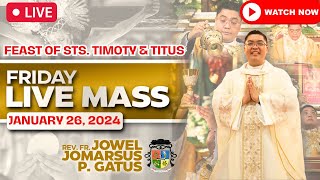 FILIPINO LIVE HOLY MASS TODAY ONLINE II JANUARY 26 2024 II FR JOWEL JOMARSUS GATUS [upl. by Enneiviv341]