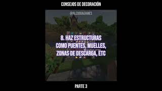 3 consejos de decoración en minecraft [upl. by Alian455]