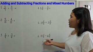 ADDING AND SUBTRACTING SIMPLE FRACTIONS AND MIXED NUMBERS [upl. by Maya158]