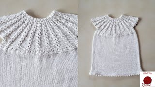 Babykleid stricken Schritt für Schritt andere Größen siehe Infobox [upl. by Hael446]