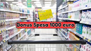 NUOVO BONUS SPESA 1000€ in Arrivo Verifica se Sei Idoneo  Inps [upl. by Goodyear457]