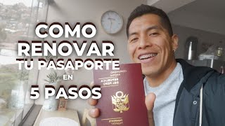 PASAPORTE 🇵🇪 BIOMÉTRICO ¿Cómo renovar en 5 pasos 2022 [upl. by Hairym175]