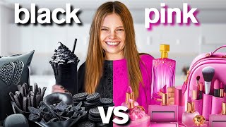 Eating amp Buying Everything in One Color ft epic pink room makeover [upl. by Soble]