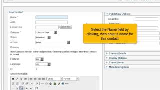 Joomla How to Manage Contacts [upl. by Enorej781]