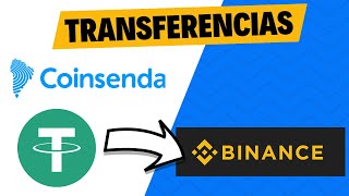 💥Retirar USDT desde COINSENDA hacia BINANCE [upl. by Aggappera102]