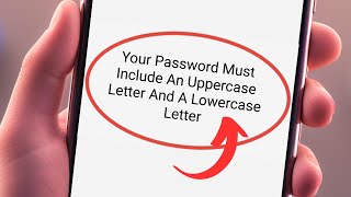 your Apple ID password must include an uper case and a lower case letter [upl. by Llehcor366]