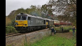 South Devon Railway Autumn Diesel Gala 2024 featuring DC Rail 60029 Ben Nevis [upl. by Ahsenav]