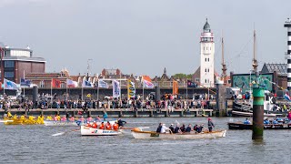 HTRoeirace 2024  141 sloepen roeien van Harlingen naar Terschelling [upl. by Lerraj4]