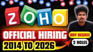 ZOHO off campus drive 2014 to 2026  How to get job in ZOHO Tamil  Any degree jobs [upl. by Yeaton]