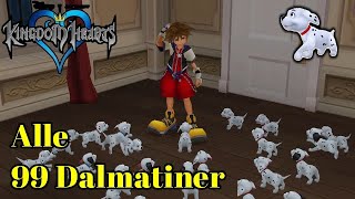 Alle 99 DalmatinerAll 99 Dalmatians  Kingdom HeartsFinal Mix HD  German60FPS PS4 [upl. by Denny]