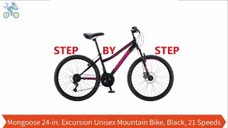 How to assemble Mongoose 24 in Excursion Unisex Mountain Bike Black 21 Speeds [upl. by Nilyak]