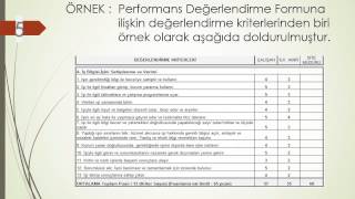 PERFORMANS DEĞERLENDİRME FORMU HAZIRLAMA SUNUMU1 [upl. by Tiloine]