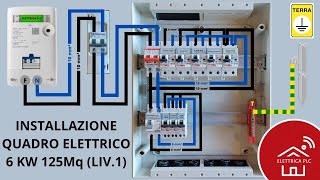 17 INSTALLAZIONE QUADRO ELETTRICO 6KW 125Mq LIV1 [upl. by Derick]