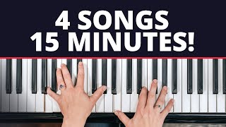 4 Easy Songs For Beginners Piano Tutorial [upl. by Amein280]