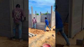 This is how readymade concrete RCC boundary wall room is made by laborreadymadeboundarywall [upl. by Amoihc]