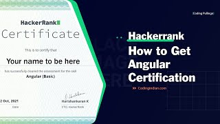 How to complete Hackerrank Certification Test  Angular  Basic  codingindiancom [upl. by Yenruoc]