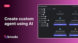 Create Custom Agent Using AI [upl. by Ainit]