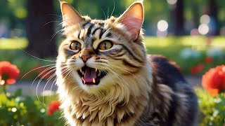 Cat Sound Effect  Cat Sounds To Scare Mice  Animal Growling Sounds [upl. by Corydon420]