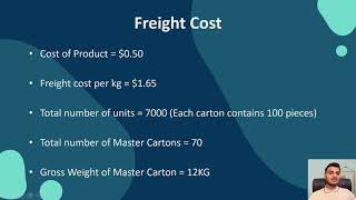 How to calculate per unit freight cost 40 [upl. by Enailuj702]