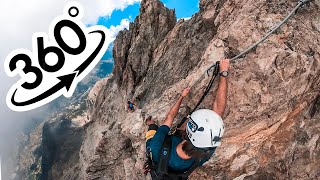 FERRATA degli ALPINI sul monte CHABERTON  360 VR 4K EXPERIENCE [upl. by Otxilac]