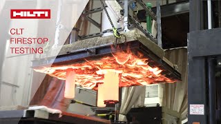 CASE STUDY of Hilti Firestop testing in crosslaminated timber CLT [upl. by Dleifxam]