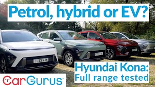 New Hyundai Kona Petrol Hybrid AND Electric tested [upl. by Tham]