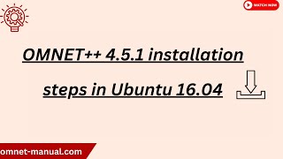 OMNET 4 5 1 installation steps in Ubuntu 16 04 [upl. by Eugor]