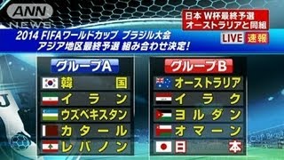 日本は豪、イラクなどと同組 W杯最終予選組合せ（120309） [upl. by Idna965]