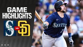 Mariners vs Padres Game Highlights 7924  MLB Highlights [upl. by Wallas]