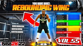 BEST REBOUNDING WING BUILD ON NBA 2K22 RARE BUILD SERIES VOL 55 [upl. by Ekez]