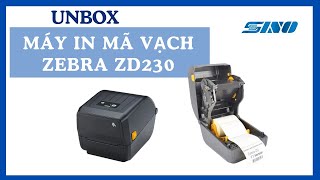 Unbox máy in mã vạch ZEBRA ZD230 [upl. by Bricker]