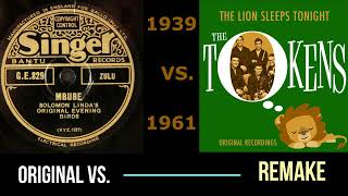 THE TOKENS  LION SLEEPS TONIGHT  MBUBE SOLOMONS LINDAS EVENING BIRDS PICK161 ORIGINAL VS REMAKE [upl. by Fellows933]