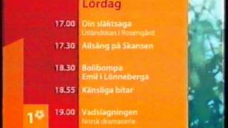 SVT1Tablå inför Bolibompa med bla MoraTräsklåtar 20040718 [upl. by Primrose]